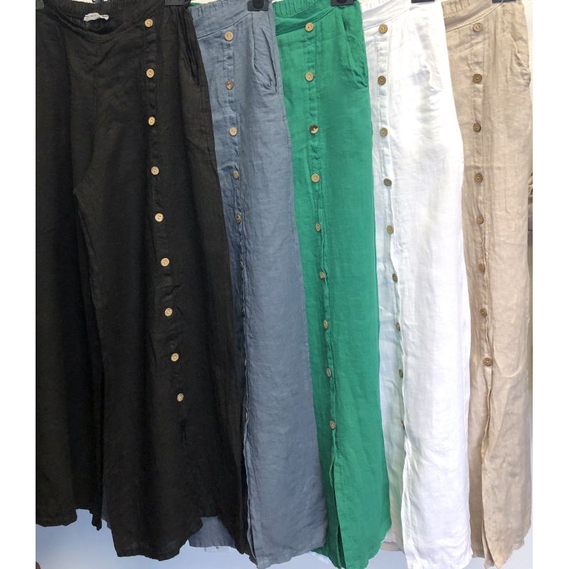 Button Linen Pants – Madame's Port