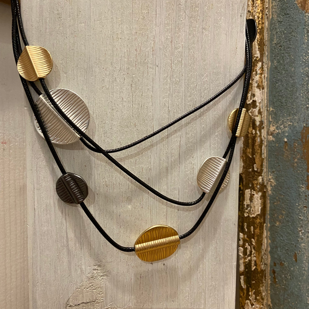 Multi Disk Layer Necklace